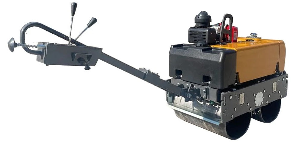 Hand Tandem Walk-Behind Double Drum Roller | Compact Efficient Pavement Compaction Solution