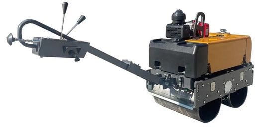 Hand Tandem Walk-Behind Double Drum Roller | Compact Efficient Pavement Compaction Solution