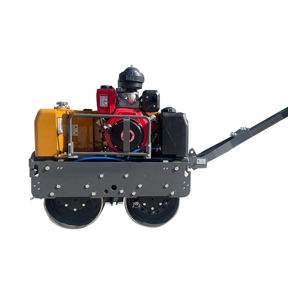 Hand Tandem Walk-Behind Double Drum Roller High Efficiency Construction Diesel Vibratory Road Compactor