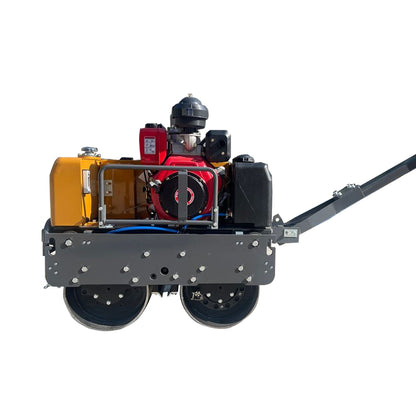 Hand Tandem Walk-Behind Double Drum Roller High Efficiency Construction Diesel Vibratory Road Compactor