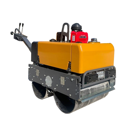 Hand Tandem Walk-Behind Double Drum Roller High Efficiency Construction Diesel Vibratory Road Compactor