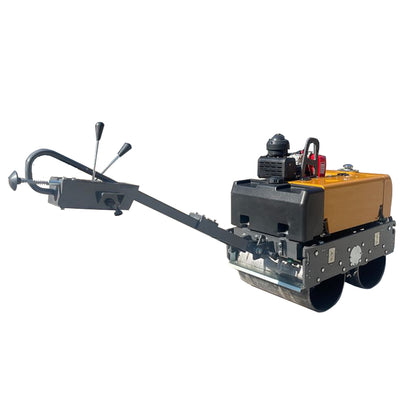 Hand Tandem Walk-Behind Double Drum Roller High Efficiency Construction Diesel Vibratory Road Compactor
