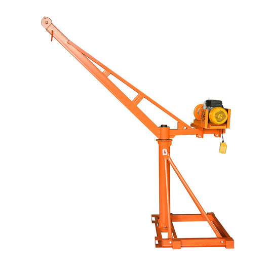 Factory Direct Sale Mini Truck Crane | Folding Mobile Jib Crane with Electric Hoist & Winch