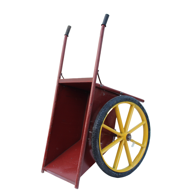 Construction Wheelbarrow Site Handling Truck | Double Wheel Iron Enclosed Trolley Garbage Handcart OEM Tilting Cart