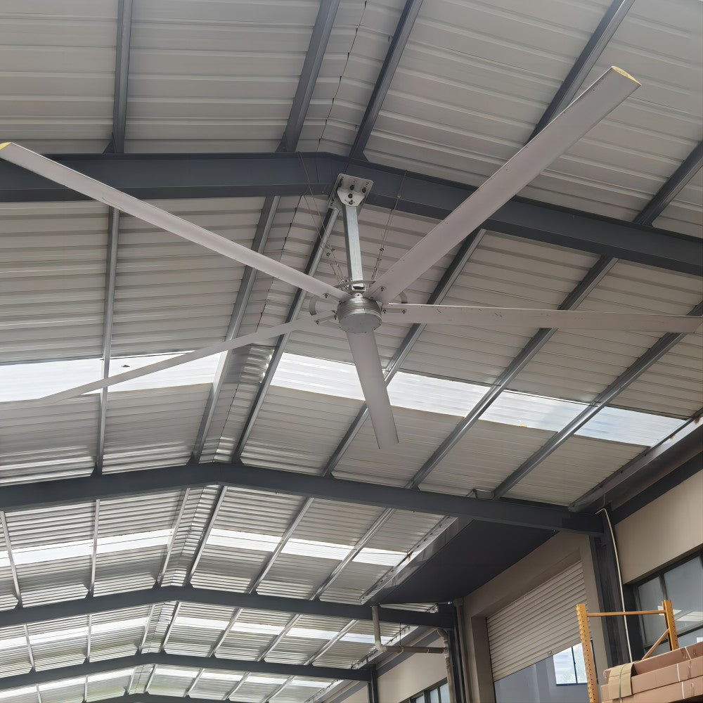 12ft to 24ft HVLS Ceiling Fan PMSM industrial Commercial Fan 5 Blades 1kw 1.5kw