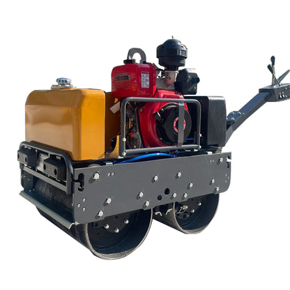 Hand Tandem Walk-Behind Double Drum Roller High Efficiency Construction Diesel Vibratory Road Compactor