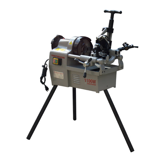 High-Efficient Bolt and Pipe Threading Machine 1" & 2" & 4" Pipe Threader NPT BSPT G Tube Cutter Reamer